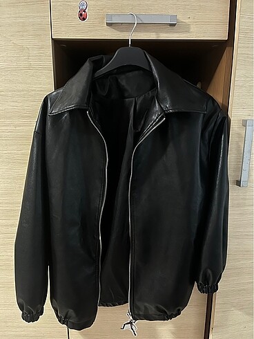 oversize deri ceket