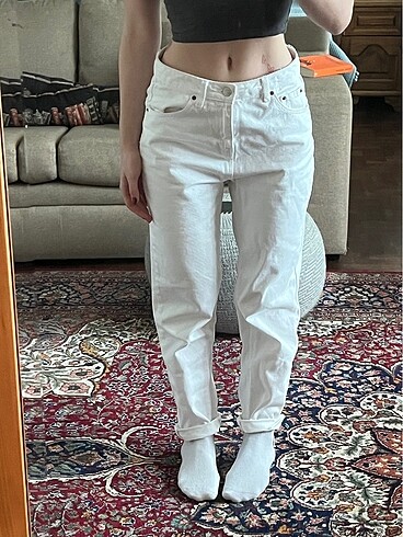 Beyaz Mom Jean