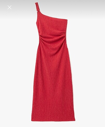 m Beden Tek Omuz Elbise Slim Fit