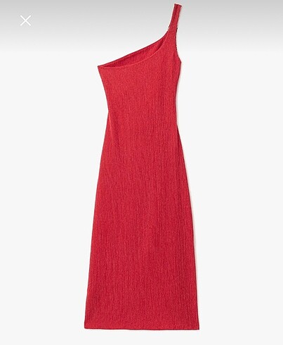 m Beden kırmızı Renk Tek Omuz Elbise Slim Fit