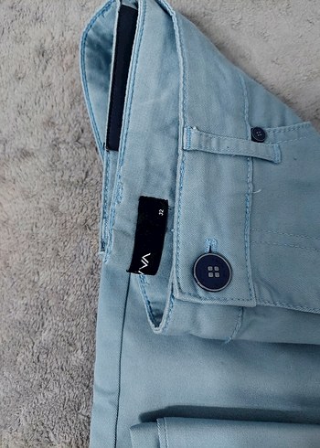 Düğmeli bebek mavisi Erkek Denim Pantolon - Görsel 4