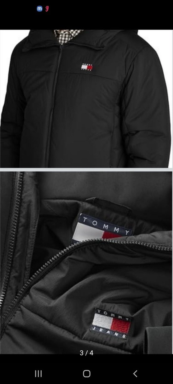 Erkek Siyah Fermuarlı TOMMY HILFIGER mont - Görsel 3