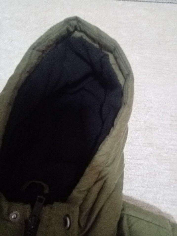 Erkek Çocuk Haki Kapüşonlu Düğmeli Kaban - Görsel 5