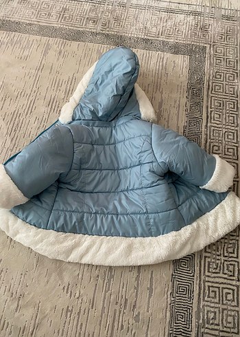 Mavi Kürklü Bebek Montu - Görsel 4