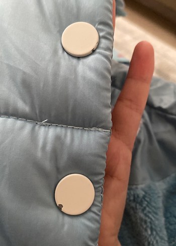 Mavi Kürklü Bebek Montu - Görsel 5