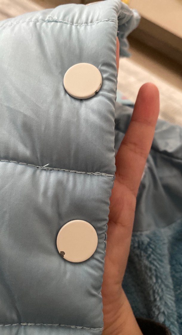 Mavi Kürklü Bebek Montu - Görsel 5