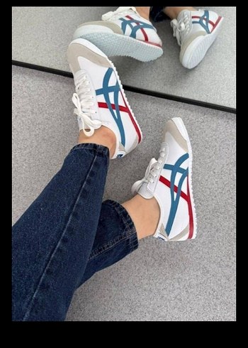 Tiger Beyaz Bağcıklı Sneakers