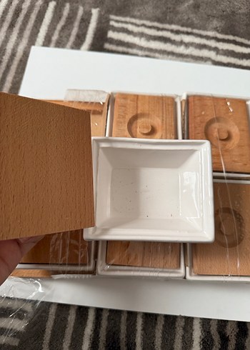 Bej Ahşap Kapaklı kahvaltılık seti - Görsel 7