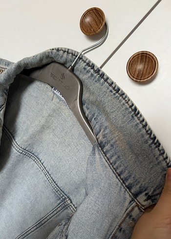 Taşlı gri Kadın Kot Yelek - Görsel 7