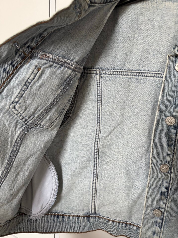 Taşlı gri  Kadın Kot Yelek - Görsel 3