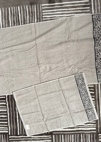 Modern Klasik Desenli Kahverengi Havlu Seti - Görsel 4