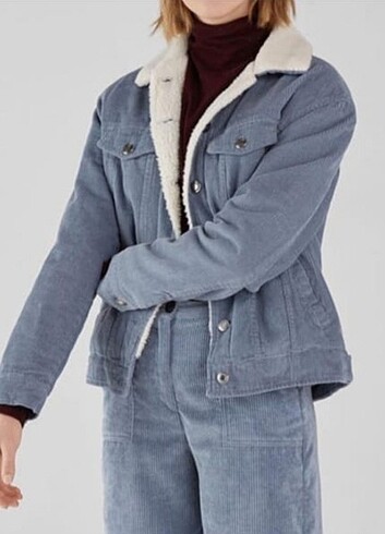 bershka fitilli ceket