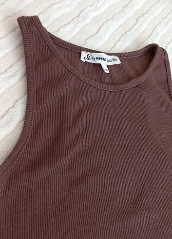 Koton halter yaka crop