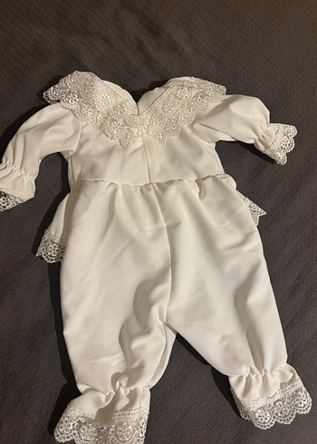 Kız Çocuk Beyaz Dantel İşlemeli Bolero - Görsel 2