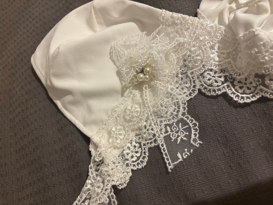 Kız Çocuk Beyaz Dantel İşlemeli Bolero - Görsel 4