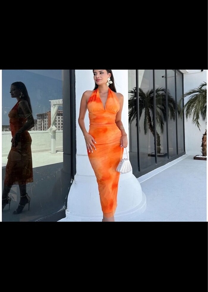 Turuncu elbise - Görsel 2
