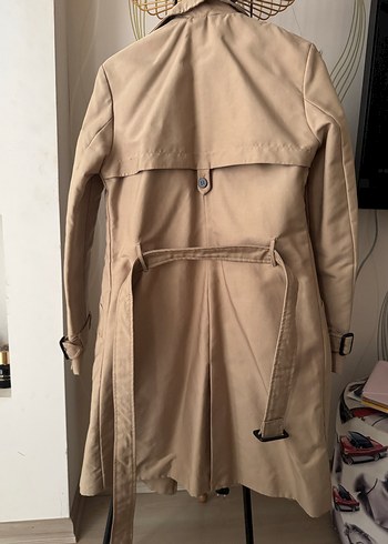 Zara Bej Midi Düğmeli Kadın Trençkot - Görsel 2