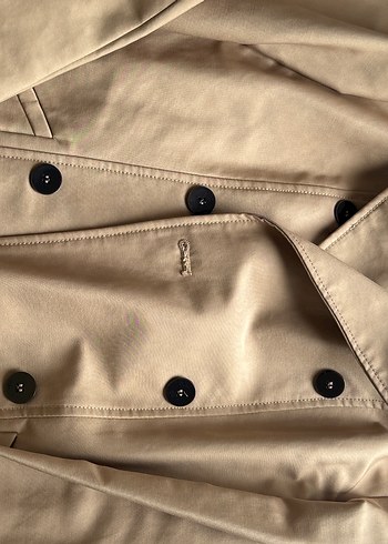 Zara Bej Midi Düğmeli Kadın Trençkot - Görsel 3