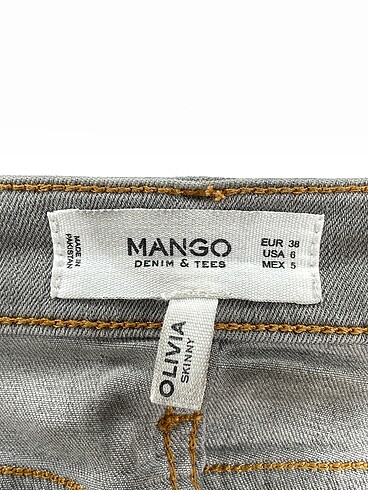 38 Beden gri Renk Mango Jean / Kot %70 İndirimli.