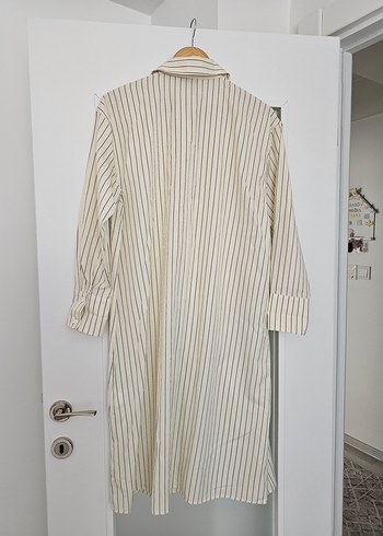 %100 pamuk çizgili gömlek tunik - Görsel 7