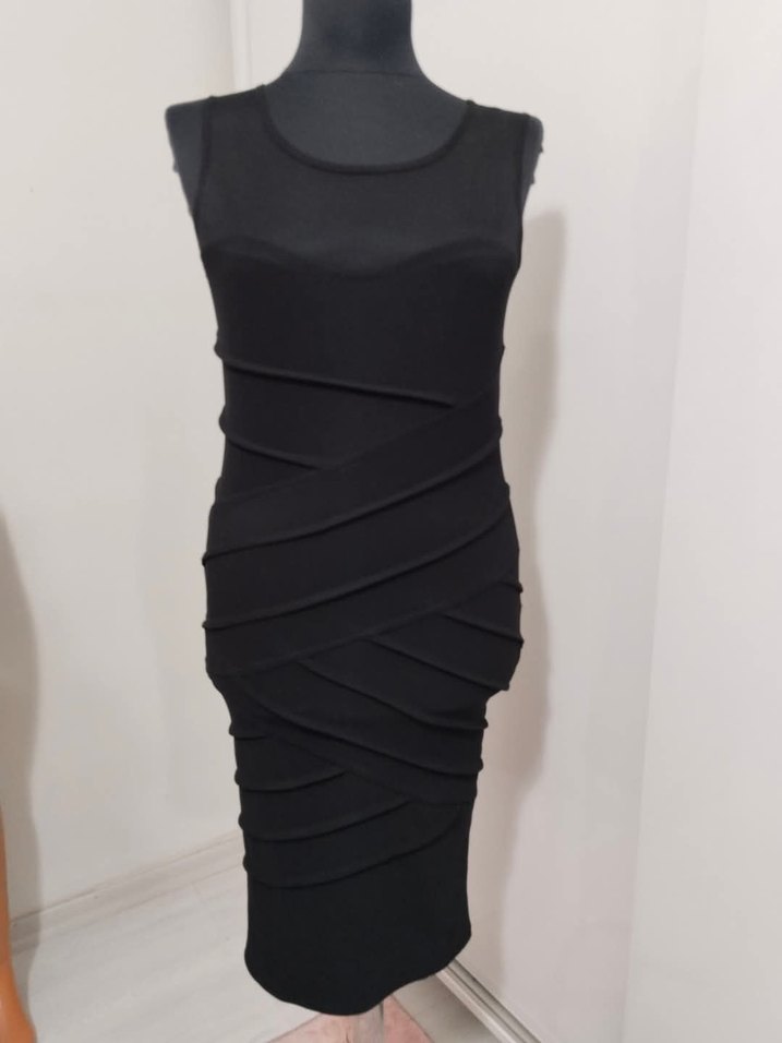 Tül Detaylı Strech Elbise - Görsel 2