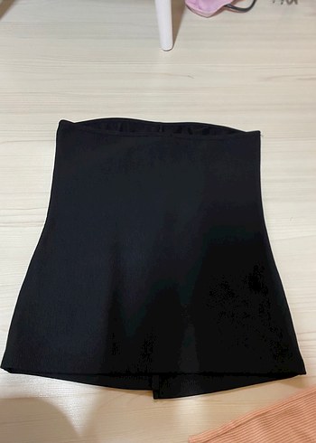 Düğmeli Siyah Mini Hamile Eteği - Görsel 2