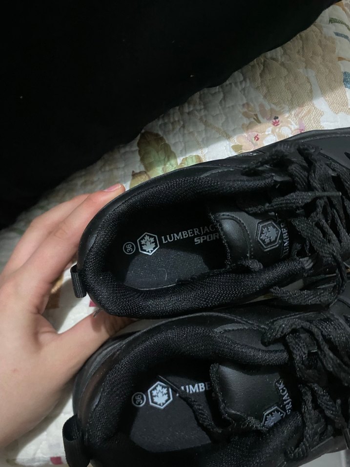 Siyah Yılan Desenli Bağcıklı Kadın Spor Ayakkabı - Görsel 3