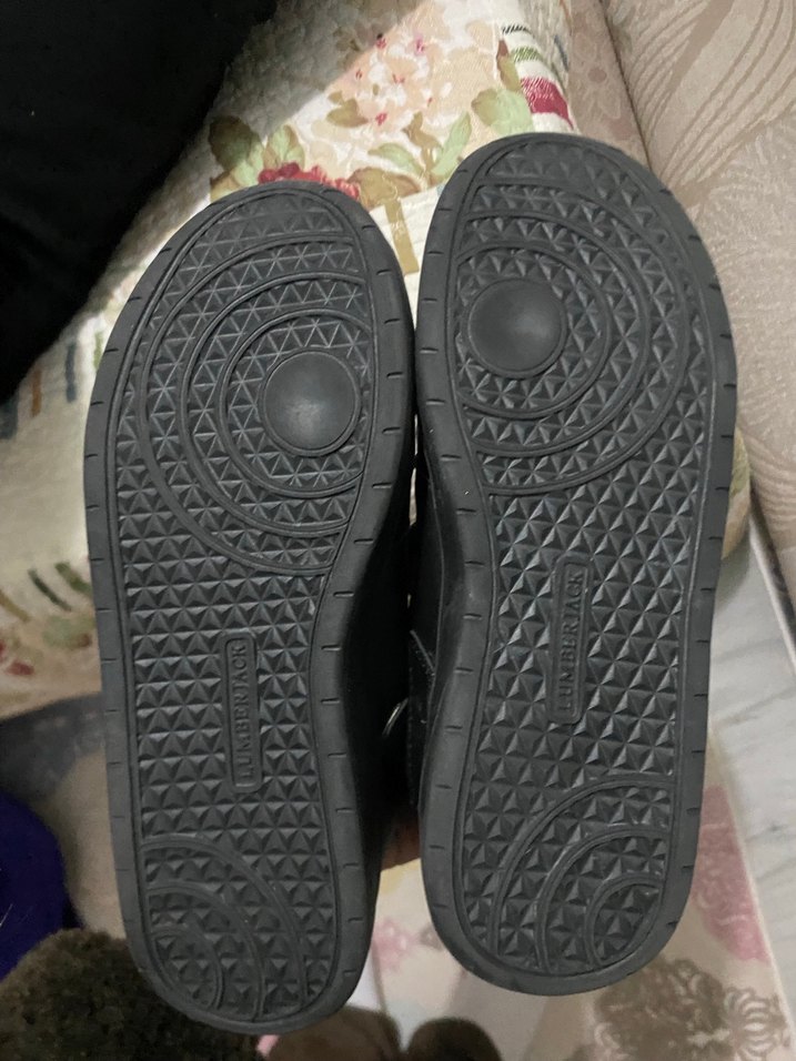 Siyah Yılan Desenli Bağcıklı Kadın Spor Ayakkabı - Görsel 4