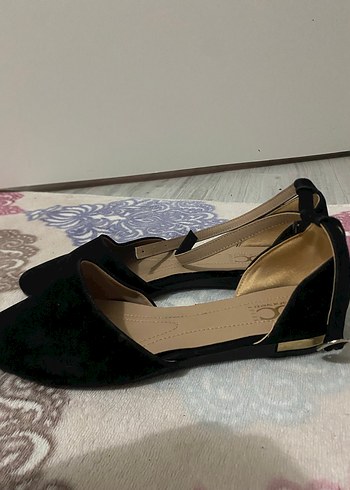 Siyah Kadın Topuklu Babet - Görsel 2