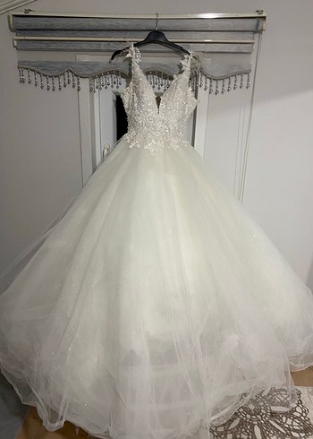 Beyaz Straplez Midi Bohem Gelinlik - Görsel 5