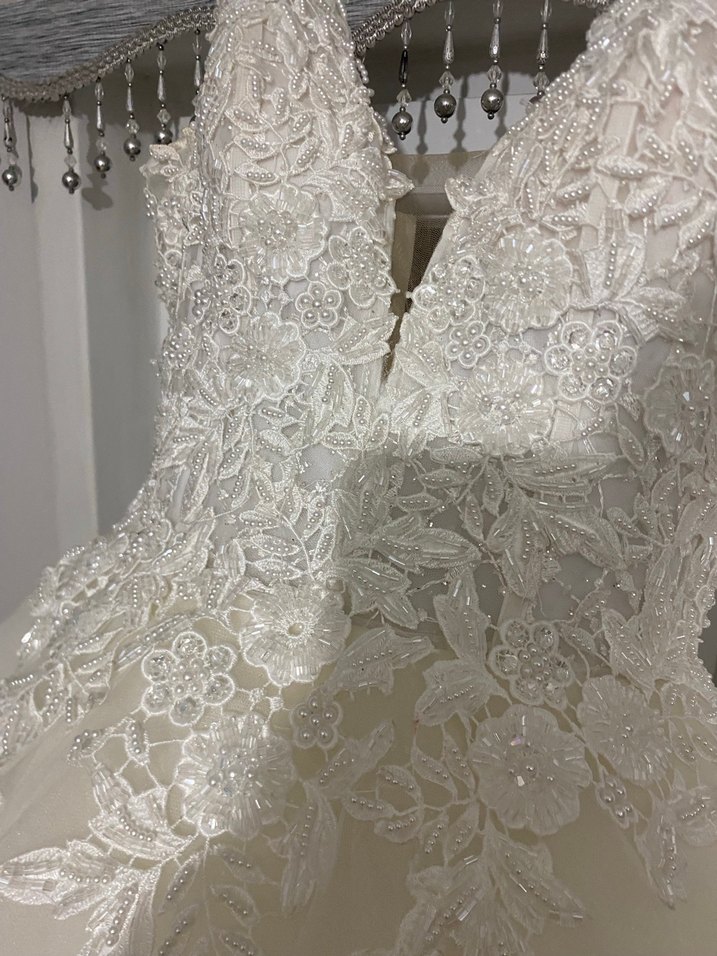 Beyaz Straplez Midi Bohem Gelinlik - Görsel 4