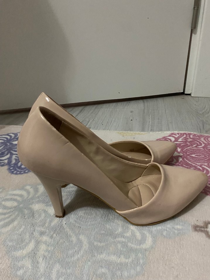 Bej Kadın Stiletto Topuklu Ayakkabı - Görsel 2