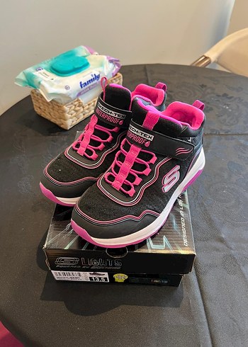 Pembe Baskılı Kız Spor Ayakkabı Velcro - Görsel 7