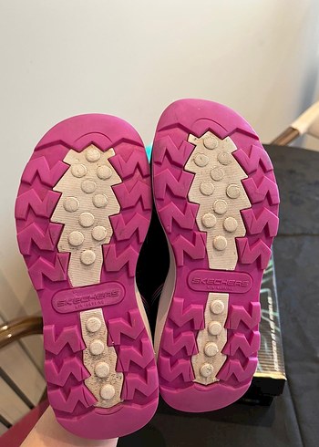 Pembe Baskılı Kız Spor Ayakkabı Velcro - Görsel 6