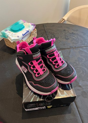 Pembe Baskılı Kız Spor Ayakkabı Velcro - Görsel 5