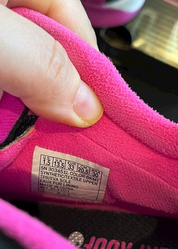 Pembe Baskılı Kız Spor Ayakkabı Velcro - Görsel 2