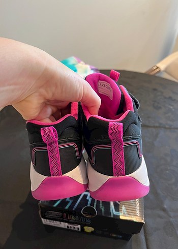 Pembe Baskılı Kız Spor Ayakkabı Velcro - Görsel 4