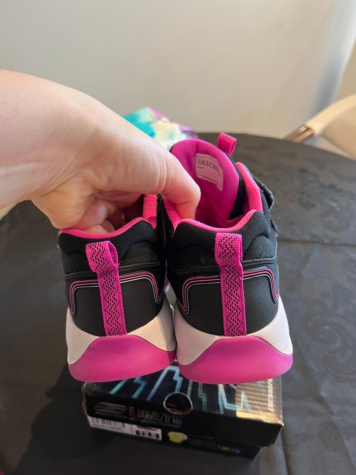 Pembe Baskılı Kız Spor Ayakkabı Velcro - Görsel 4