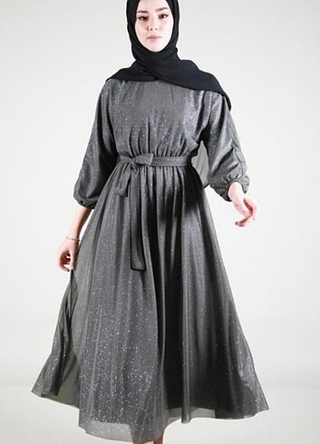 Simli Balon Kol Abiye - Görsel 2