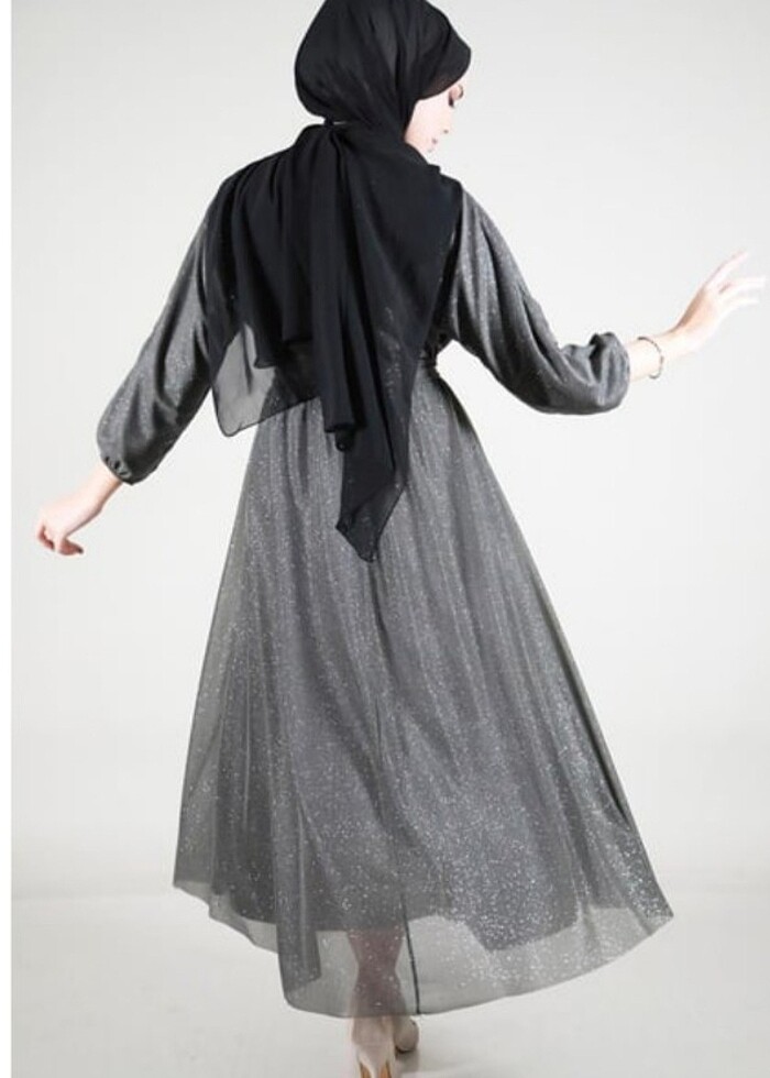 Simli Balon Kol Abiye - Görsel 3