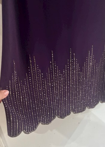 Siyah V Yaka Midi Gotik Abiye Elbise - Görsel 5