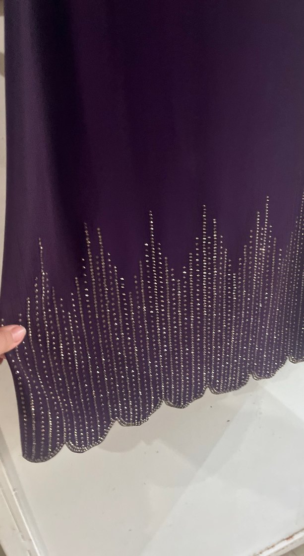 Siyah V Yaka Midi Gotik Abiye Elbise - Görsel 5