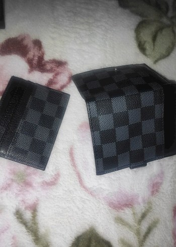 Siyah Kareli Erkek Cüzdan Seti - Görsel 5