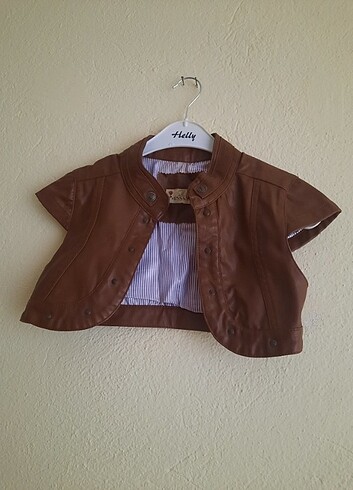 Deri crop yelek