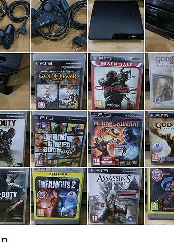 PS3(CECH-3004B) konsolu 1 kolu ve oyunları