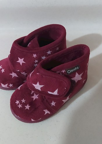 Bordo Yıldız Desenli Kız Çocuk Ev Pamdufu - Görsel 3