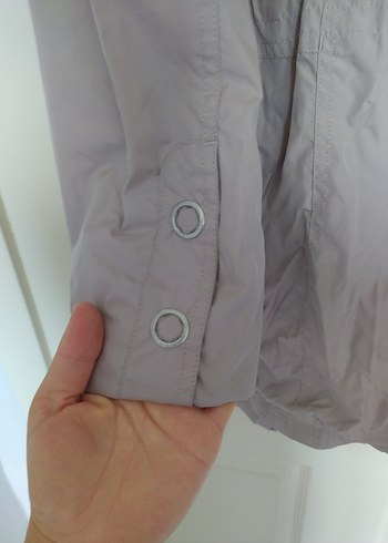 Gri Midi Kadın  Fermuarlı yağmurluk - Görsel 5