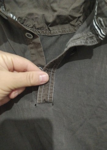 Keten Uzun Kollu Polo Tişört - Görsel 6