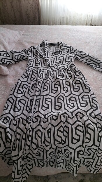 Zebra desenli elbise