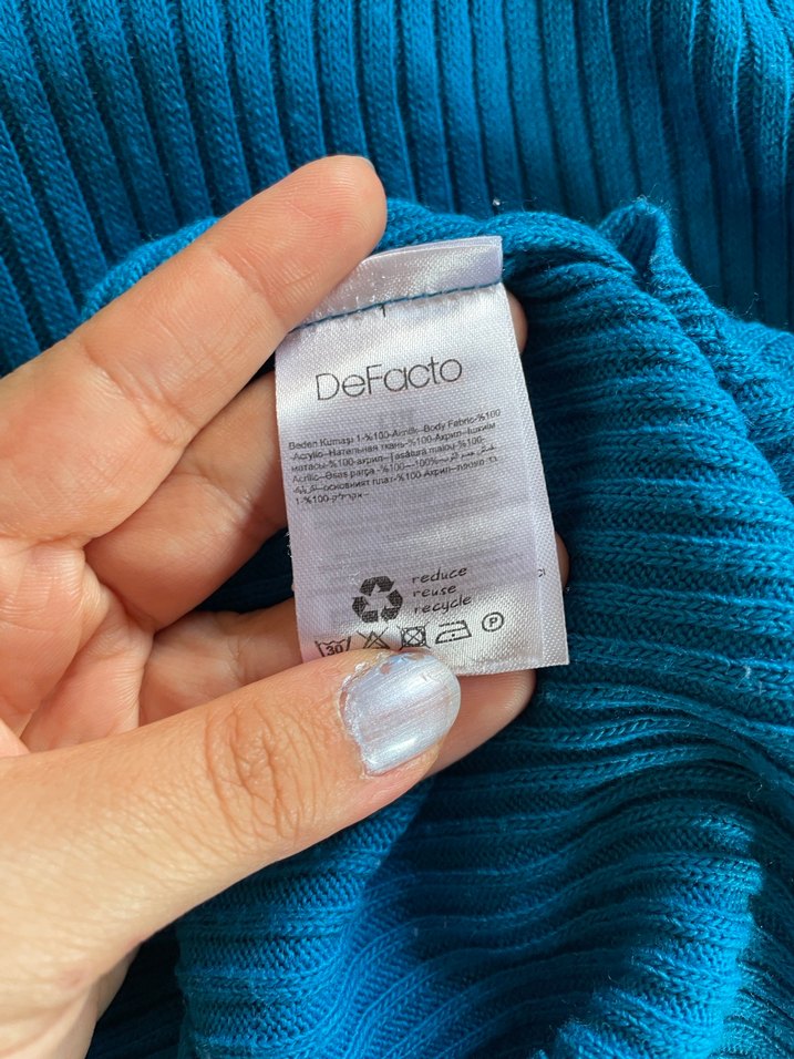 Defacto Yarım Balıkçı Yaka Triko Kazak - Görsel 5